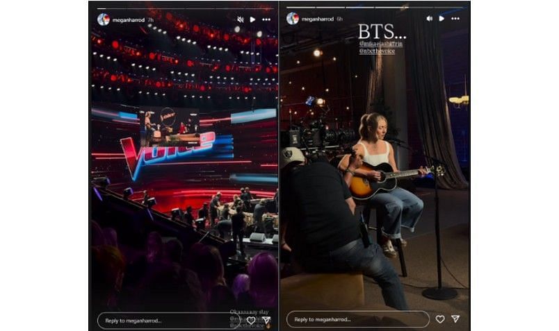 Screenshots of Megan Harrod's Instagram stories featuring Mikaela Shiffrin | Source: IG/meganharrod